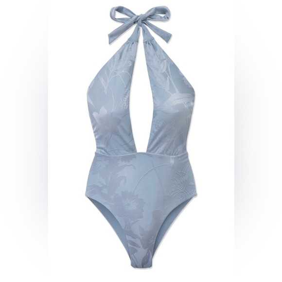 Wet Swimwear Luxe Yacht Carrie One Piece Swimsuit in Soft Blue